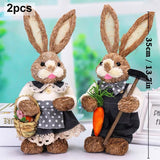 Easter Handmade Straw Rabbits