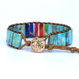 7 Chakra Natural Stone Wrap Bracelet