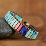 7 Chakra Natural Stone Wrap Bracelet