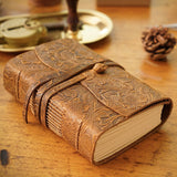 Retro Genuine Leather Binding Rope Journal