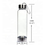 Natural Quartz Gemstone Glass Water Bottle