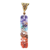 7 Chakra Healing Crystal, Positive Energy Pendant Necklace