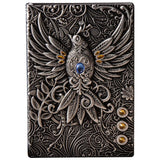 Embossed Leather Journal Writing Notebook 3D Phoenix Pattern Hardcover