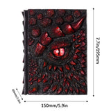 Vintage 3D Dragon Eye Embossed Resin Cover Journal