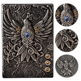 Embossed Leather Journal Writing Notebook 3D Phoenix Pattern Hardcover