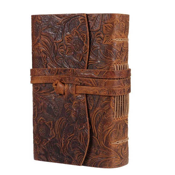 Retro Genuine Leather Binding Rope Journal