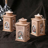 Wooden Lighted Christmas Series Houses