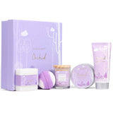 5 Piece Orchid Scented Bath and Body Set (Includes Scented Candle, Body Butter, Hand Cream, Bath Bar and Bath Bomb)