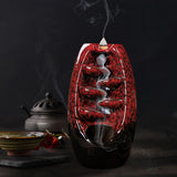 Ceramic Backflow Waterfall Incense Burner with 50 Cones