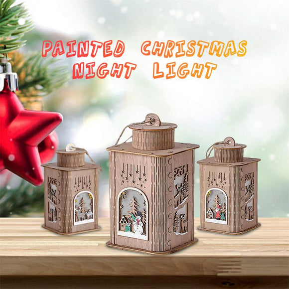 Wooden Lighted Christmas Series Houses