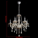 Ridgeyard Modern Luxurious Crystal Chandelier (6 Lights)