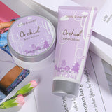 5 Piece Orchid Scented Bath and Body Set (Includes Scented Candle, Body Butter, Hand Cream, Bath Bar and Bath Bomb)