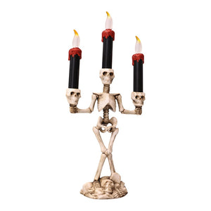 Halloween LED Lighted Skeleton Candlestick