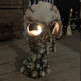 Halloween Resin Skull Candle Holder