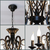 Vintage Wrought Iron Chandelier