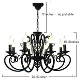 Vintage Wrought Iron Chandelier