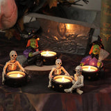 Halloween Resin Skeleton Candle Holder