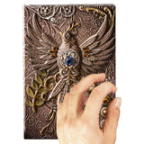 Embossed Leather Journal Writing Notebook 3D Phoenix Pattern Hardcover