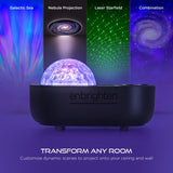 Enbrighten Tabletop Galaxy Projector Night Light with Soothing Sounds