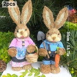 Easter Handmade Straw Rabbits