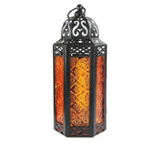 European Style Colored Glass Wind Lamp Candle Holders