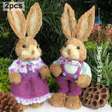 Easter Handmade Straw Rabbits