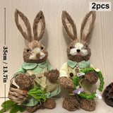 Easter Handmade Straw Rabbits