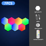 RGB APP Controlled LED Hexagon Light Creative Colorful Night Light