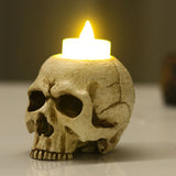 Halloween Skull Candle Holder