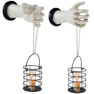 Halloween 2 pk Scary Hands LED Lantern Decorations