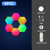 RGB APP Controlled LED Hexagon Light Creative Colorful Night Light