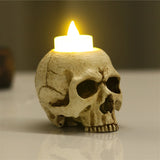 Halloween Skull Candle Holder