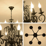 Black French Country Chandelier (6 Lights)