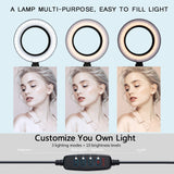 Led Selfie Photo Ring Light, Remote Control, With Tripod Stand Holder