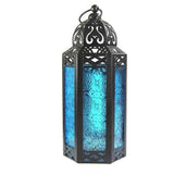 European Style Colored Glass Wind Lamp Candle Holders