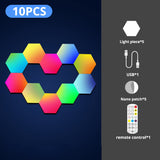 RGB APP Controlled LED Hexagon Light Creative Colorful Night Light