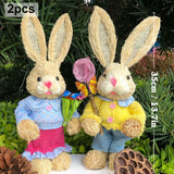 Easter Handmade Straw Rabbits