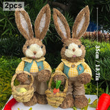 Easter Handmade Straw Rabbits